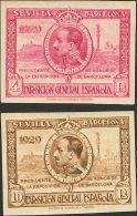 SIGLO XX. Exposición De Sevilla Y Barcelona. Serie Completa. SIN DENTAR. MAGNIFICA Y MUY RARA. Edifl 2017: 2315&e - Unused Stamps