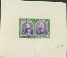 SIGLO XX. Pro Catacumbas. 10 Cts Verde Y Violeta. PRUEBA DE PUNZON. MAGNIFICA Y MUY RARA. (Gálvez 2298) - Unused Stamps