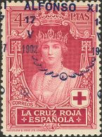 SIGLO XX. Emisiones De La Cruz Roja. 4 Pts Carmín Rosa. SOBRECARGA DESPLAZADA. MAGNIFICO Y RARO, NO CATALOGADO. - Unused Stamps