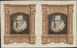 SIGLO XX. Alfonso XIII. Cervantes. Serie Completa, Pareja. SIN DENTAR. MAGNIFICA. Edifl 2017: 164€ - Neufs