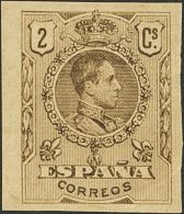 SIGLO XX. Alfonso XIII. Medallón. 2 Cts Castaño. SIN DENTAR (NºA438.131). MAGNIFICO Y RARO. Edifl 201 - Neufs