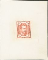 AMADEO DE SABOYA I. Juego Completo De Las Diez PRUEBAS DE PUNZON, Sobre Papel Estucado, De Un Diseño No Adoptado. - Unused Stamps