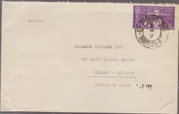 O) 1933 BRAZIL., AMERICO VESPUCIO -CENTENARY IV COLONIZATION 1532, 200 R. LILAC, COVER TO USA, XF - Airmail