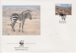 Enveloppe  FDC   1er   Jour    NAMIBIE    Zébre   WWF  1991 - FDC