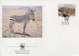 Enveloppe  FDC   1er   Jour    NAMIBIE    Zébre   WWF  1991 - FDC