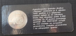 JSD PARTIZAN Jubilarna Kovanica 40 Godina, Jubilee Coins 40 Years - Bekleidung, Souvenirs Und Sonstige