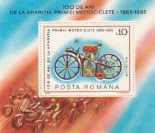 Romania 1985 - Yt BF/174**  Centenaire De La Motocyclette - Motorbikes