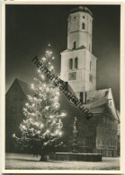 Biberach - Marktplatz Zur Weihnachtszeit Mit Schnee - Nachtaufnahme - Foto-Ansichtskarte - Verlag Leyensetter Biberach - Biberach