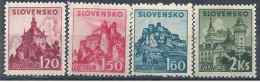 1941 SLOVAQUIE 54-57** Châteaux - Unused Stamps