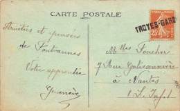 Fontvanne     10        La Gare.    Cachet Troyes-Gare - Altri & Non Classificati