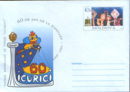 Moldova - Stationery Cover Unused 2005 - Puppets - Republican Puppet Theatre "Firefly" - Marionnettes