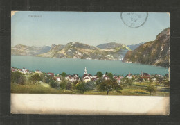 234n * HERGISWIL * GESAMTANSICHT MIT SEE * 1909 NACH ENGLAND *!! - Hergiswil