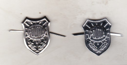 Romania - Republic - Military Badges - Pair - Police - Politie En Rijkswacht