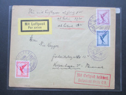 DR 1929 Mit Luftpost Befördert Luftpostamt Berlin C2. Hartha - Kopenhagen. Görlitz Flughafen. Posthilfstelle. RAR! - Poste Aérienne & Zeppelin