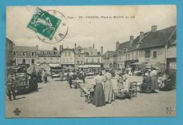 CPA 33 - Métier Marchands Ambulants Place Du Marché Au Blé VIERZON 18 - Vierzon