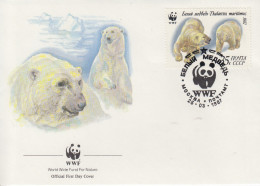 Enveloppe  FDC   1er   Jour    U.R.S.S     OURS  POLAIRE      WWF    1987 - FDC