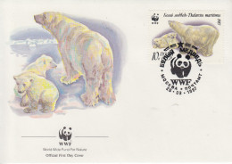 Enveloppe  FDC   1er   Jour    U.R.S.S     OURS  POLAIRE      WWF    1987 - FDC