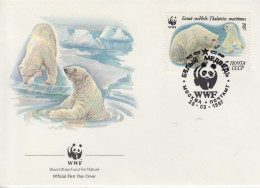 Enveloppe  FDC   1er   Jour    U.R.S.S     OURS  POLAIRE      WWF    1987 - FDC