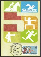 Germany Bonn 1983 / For Sport / Gymnastics / Modern Pentathlon / Equestrian, Swimming, Fencing, Shooting, Running - Gymnastics