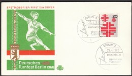 Germany Berlin 1968 / German Gymnastics Championship / Crossbar, Beam / FDC - Gymnastics