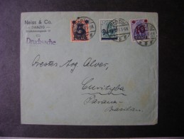 Danzig - LETTER SENT TO CURITIBA (BRAZIL), AS - Covers & Documents