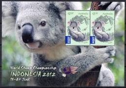 Australia 2012 Indonesia World Stamp Ch. $2.35 Koala Minisheet MNH - Neufs