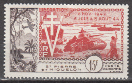 ST PIERRE AND MIQUELON      SCOTT NO. C19        UNUSED HINGED       YEAR  1954 - Neufs