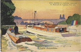 Illustrateur HAFFNER - YACHTS AUTOMOBILES - Ligue Maritime Et Coloniale Francaise - Haffner