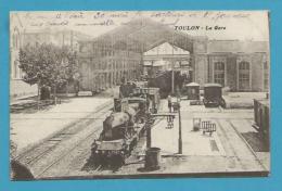 CPA  - Chemin De Fer Beau Plan D´un Train  - Gare TOULON 83 - Toulon