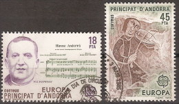 Andorra U 184/185 (o) Europa. 1985 - Oblitérés