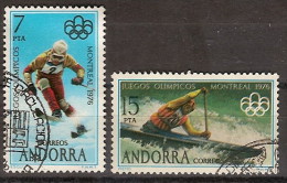 Andorra U 104/05 (o) Olimpicos Montreal.1976 - Used Stamps