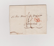 (4440) Netherland Stampless H Red Circle ROTTERDAM- Bxl 1800 Taxed 12 With Text Look - ...-1852 Prephilately