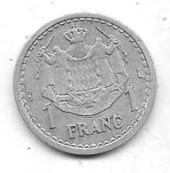 1 Franc Monaco Alu Louis II - 1922-1949 Louis II