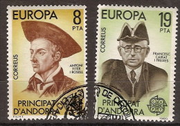Andorra U 133/34 (o) Europa 1980 - Used Stamps
