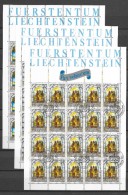 1984 USED Liechtenstein Sheets, Gestempeld - Blocks & Sheetlets & Panes