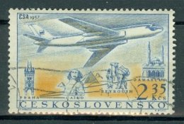 CESKOSLOVENSKO - AIRMAIL 1957: Yv PA 46 / Mi 1043, O - FREE SHIPPING ABOVE 10 EURO - Corréo Aéreo