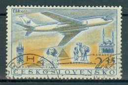 CESKOSLOVENSKO - AIRMAIL 1957: Yv PA 46 / Mi 1043, O - FREE SHIPPING ABOVE 10 EURO - Airmail