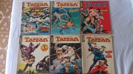 Lotto Di 6 TARZAN GIGANTE - 1975 - 1976 - BURNE HOGARTH  - A COLORI - Classiques 1930/50