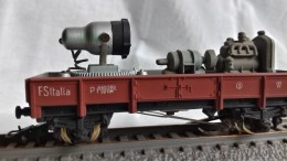 SCALA H0 - ARNALDO POCHER TORINO - MAERKLIN - CARRO PROIETTORE GRUPPO ELETTROGENO - Coches De Viaje