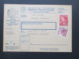 Böhmen Und Mähren 1942 Paketkarte Innerer Protektoratsverkehr Sobotka - Pardubice. Nr. 109 MiF. Toller Beleg / Selten! - Briefe U. Dokumente