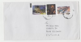 GOOD GREECE Postal Cover To ESTONIA 2016 - Good Stamped: Insect ; Man - Cartas & Documentos