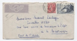 LETTRE AVION 1948 RECTO VERSO MARTINIQUE -E520 - 1927-1959 Brieven & Documenten