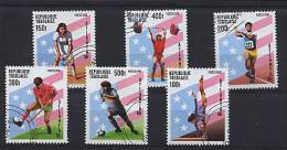 TOGO 1996, TENNIS, FOOTBALL, GOLF, GYMNASTIQUE, JAVELOT, HALTERES, 6 Valeurs Oblitérées. R569 - Ete 1996: Atlanta