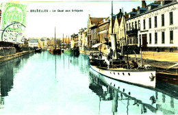 AC 278  - C P A -   BELGIQUE-    BRUXELLES  - LE QUAI AUX BRIQUES - Navegación - Puerto