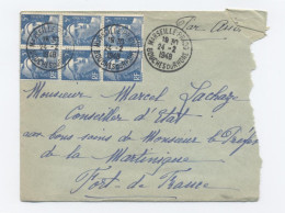 LETTRE AVION 1948 RECTO VERSO MARSEILLE -E520 - 1927-1959 Brieven & Documenten