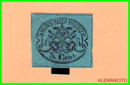 ITALIA - VATICANO SELLO 1867 FRANCO BOLLO  ¿ ESCUDO DE ARMAS DEL VATICANO ?  FRANQUEO 5 Cent. - ...-1929 Prefilatelia