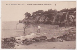CPA LOIRE ATLANTIQUE 44  LA BERNERIE  Bord De Plage Et Côte De Roche-Grise N)94 - La Bernerie-en-Retz