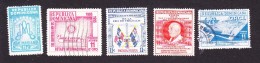 Dominican Republic, Scott #C88, C90-C91, C94-C95, Used, Ano Mariano, Rotary, Flags, Fair, ICAO, Issued 1954-56 - Dominicaine (République)