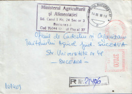 Romania - Registered Letter Circulated In 1996 With Stamp Printed By Machine, On Envelope (ATM) - Máquinas Franqueo (EMA)