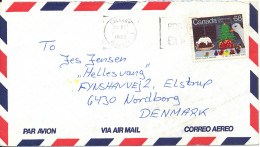 Canada Air Mail Cover Sent To Denmark Calgary 20-11-1985 Single Franked - Poste Aérienne